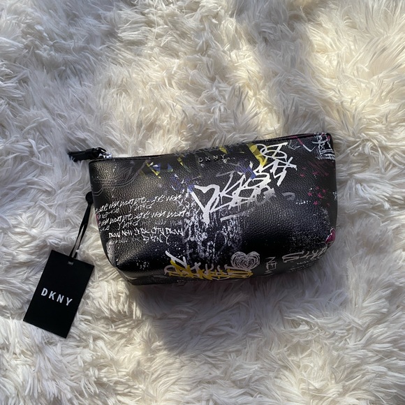 Dkny Bags Dkny Logo Cosmetic Pouch Combo Black New Poshmark